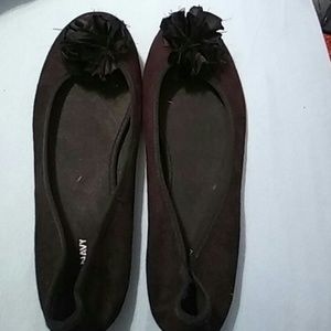Black Suede Ballet Flats